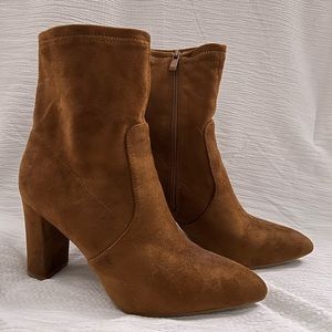 Brown Suede Booties